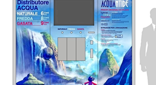 BROLO – DA GIOVEDI 12 LUGLIO SARÀ ATTIVO IN PIAZZA ANNUNZIATA, ACQUANTIDE IL DISTRIBUTORE D’ACQUA PUBBLICA A PAGAMENTO